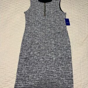 Apt. 9 Black and Gray Textured Midi Dress